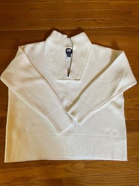 100 % Cotton Lands’ End Quarter Zip Drifter Sweater